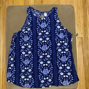 Navy patterned tank